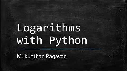 Logarithms with Python