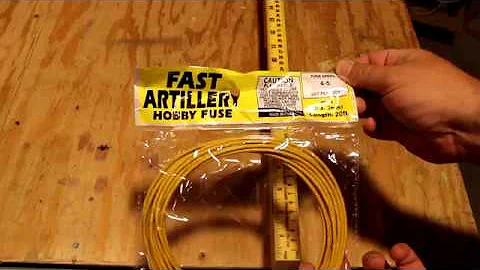 Cannonfuse com Mis-Marked Fast Artillery Fuse Test