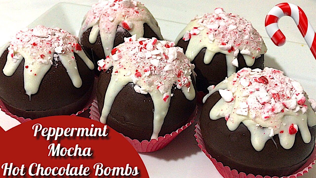 Peppermint Mocha Hot Chocolate Bombs Tutorial | HOW TO MAKE HOT CHOCOLATE BOMBS - YouTube