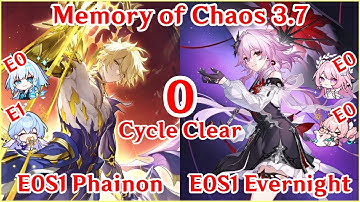 Memory of Chaos 3.7 - E0S1 Phainon x E0S1 Evernight 0 Cycle Clear | Honkai Star Rail