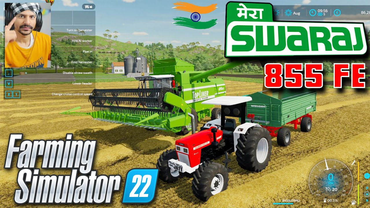 SWARAJ 855 4x4  !!! INDIAN FARMING SIMULATOR 2022 x BrarTV