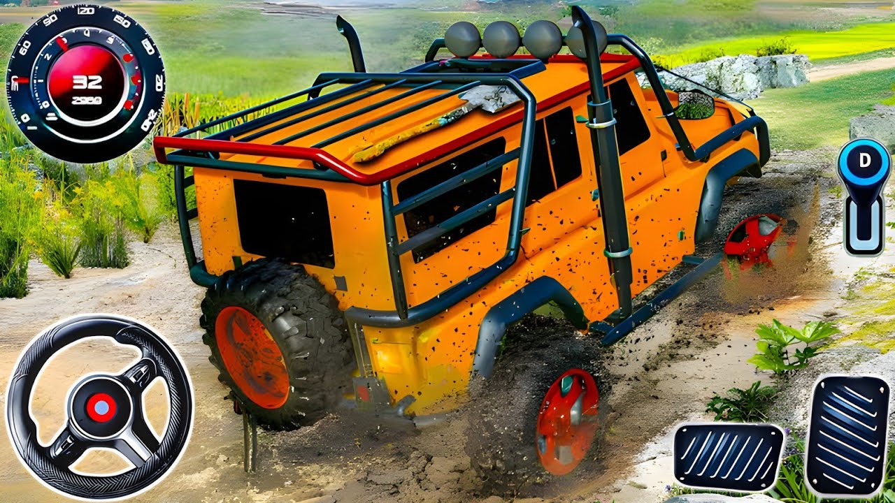 Mud Jeep Offroad Driving Simulator 3D - 4x4 SUV Prado Luxury Car Driver 2025 - Android Gameplay