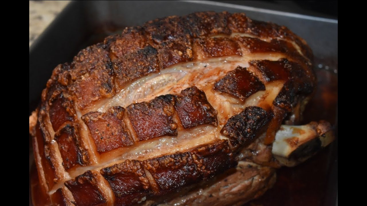 PIERNA DE PUERCO AL HORNO, DIFERENTE Y MUY SABROSA. - YouTube