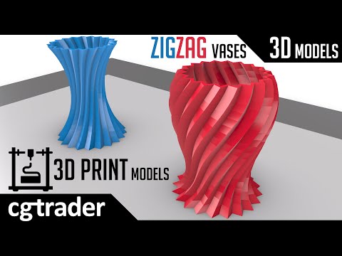 Zigzag wavy Vases - 3D Print models on (CGTrader) - Chill out Lounge Music