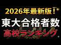 2026年最新版！東大合格者数 高校ランキング！