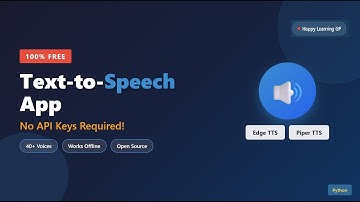FREE Text-to-Speech App - No API Keys! Edge TTS + Piper TTS | Python Tutorial