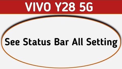 VIVO Y28 5G status bar all settings Kaise, how to use status bar all settings in vivo, status bar se