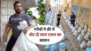 Salman Khan Contribute Groceries to Needy People in Panvel | Support Jacqueline and Lulia