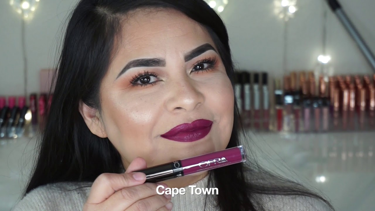 Swatches de Labios Con Ofra Cosmetics Vintage Vineyard Liquid Lip Set