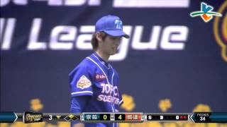 20140709-1 爆米花 崇越VS威達 3下 威達攻下第四分了 吳柏毅扎實的二壘安打