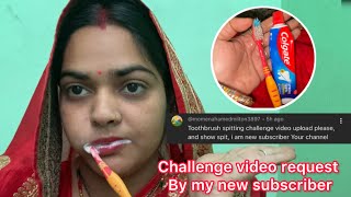 Toothbrush Spitting Challenge Video
