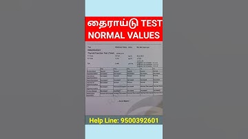 how to read thyroid test report t3 t4 tsh normal range in tamil #shotrs