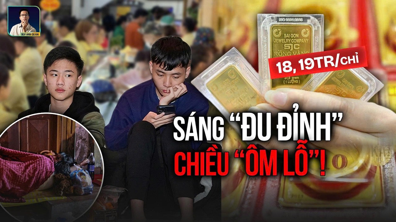 Sáng Tranh Nhau Mua 185tr, Chiều Tụt Còn 181tr: Dầm Mưa, Gió Rét Đợi Mua Vàng, Vía Thần Tài Dữ Chưa?