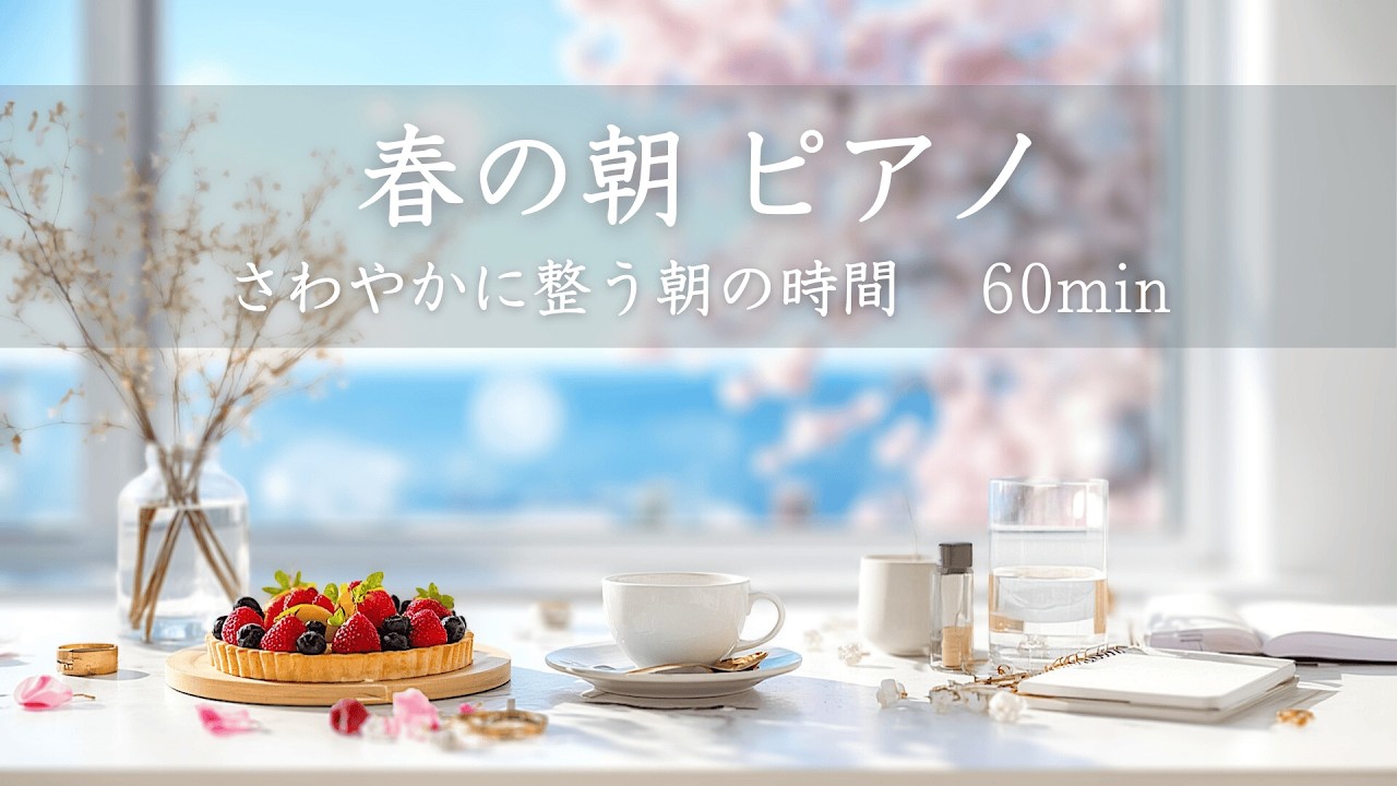 【Playlist】さわやかに整う、春の朝、気分が晴れるリラックスピアノBGM｜モーニングルーティン・朝用BGM・作業用BGM・集中・リラックス