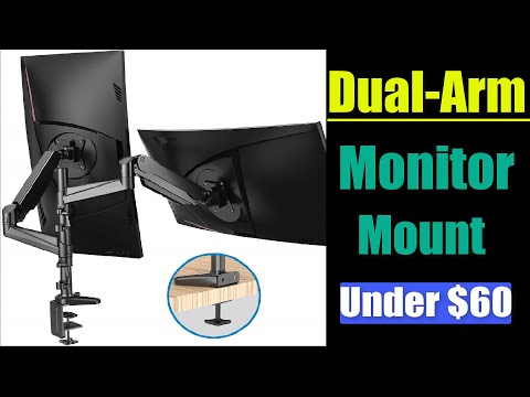 huanuo-dual-monitor-mount-|-aluminum-gas-spring-arm-holds-up-to-32"-monitor