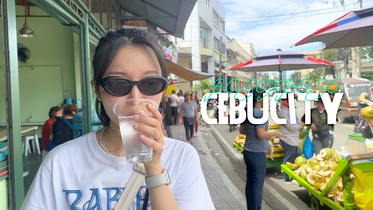 세부 커플 여행 브이로그ep.4 짝퉁시장에서 탕진하고 인생 맛집 만난 세부시티 | 가이사몰 기념품 · 공항근처 마사지 · 산토니뇨 성당 · 카본 시장 · 졸리비