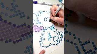 Can I turn these dots into Stitch!  Pixelated art with dot markers