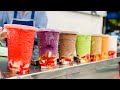 Fruit juice smoothie with jelly  street drink  thai street food  very food