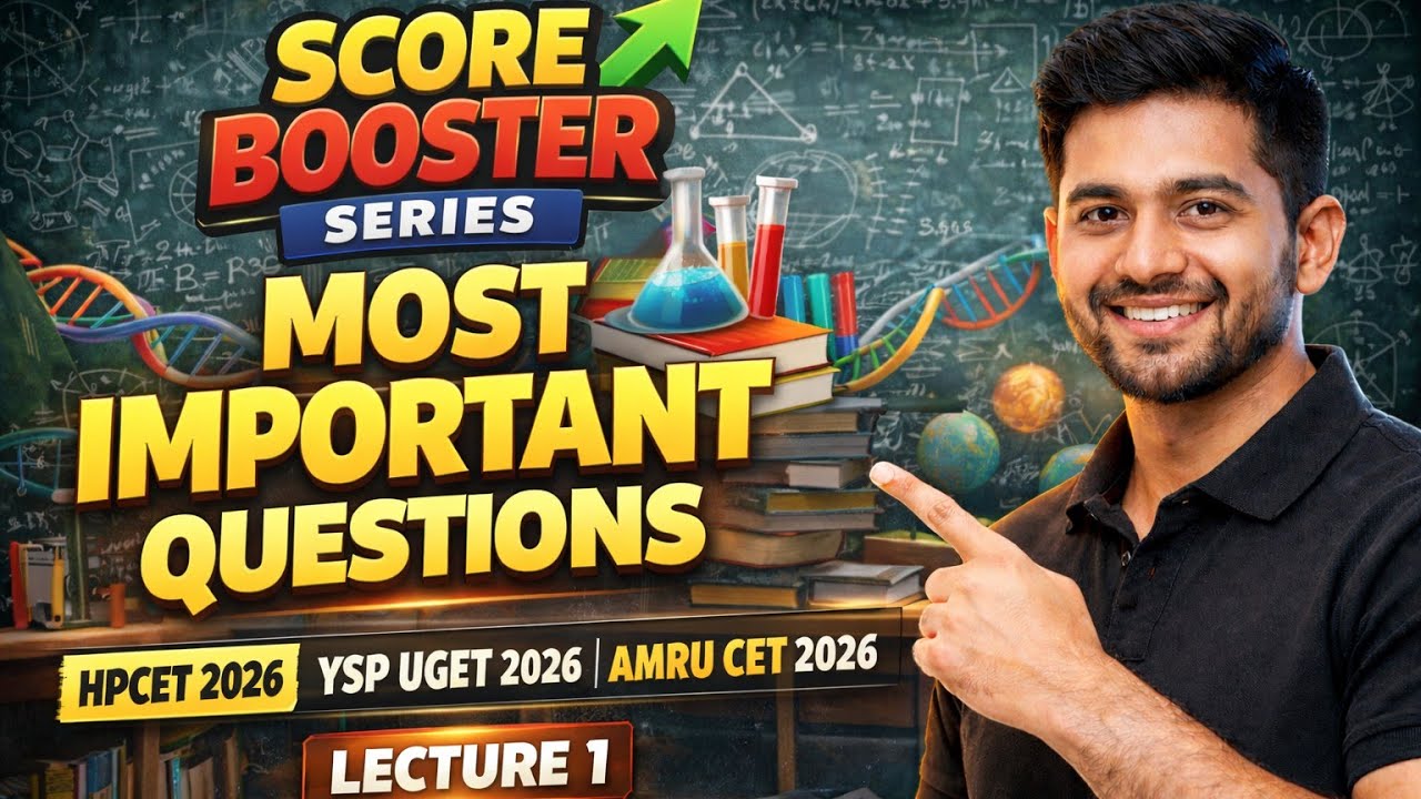Most Important Questions  -1 | Physics & Chemistry | HPCET 2026 | YSP UGET 2026 | AMRU CET | Prepixa