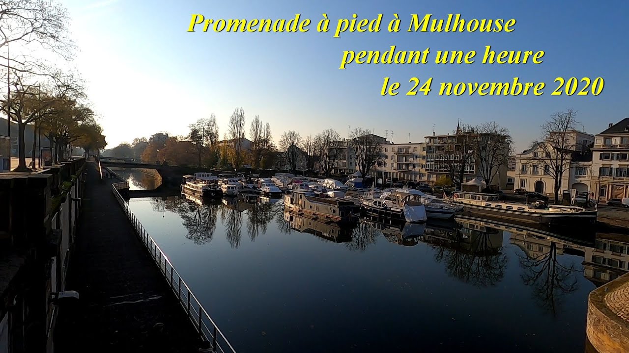 Mulhouse, 1 heure à pied en accéléré 5X le 24-11-2020.