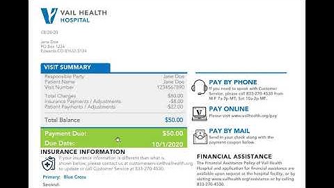How to read your patient statement