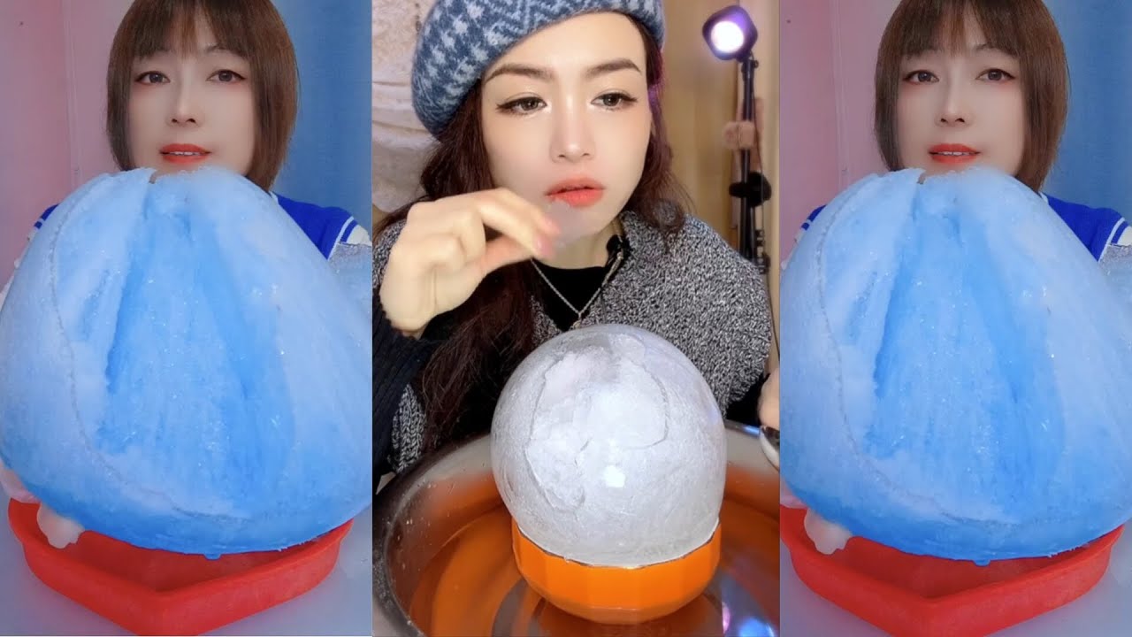 BALLOON ICE POPPED 20| BALLOON ICE🎈#iceeating #asmr #asmrice #balloon #balloonice