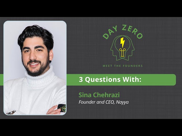 3 Questions with Sina Chehrazi, Founder and CEO, Nayya
