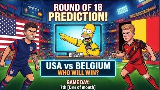 Simpson Style Prediction: USA vs Belgium - Round of 16!
