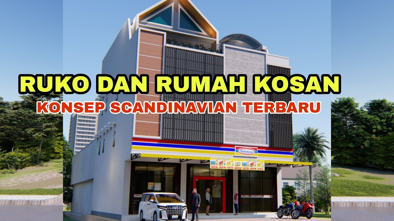 Desain ruko dan rumah kos kosan 12x13m konsep Scandinavian terbaru ...