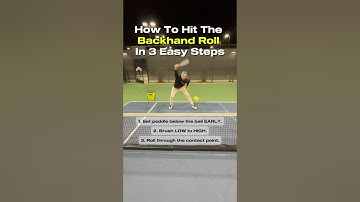 The Secret To A Deadly BACKHAND ROLL | Pickleball Tutorial 🤝⚡️ #pickleballtips #pickleballcoach