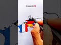 Draw Flag Map of Denmark 🇩🇰 #denmark #flagmap