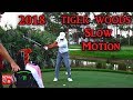 2018 tiger woods slow motion face on iron golf swing 1080