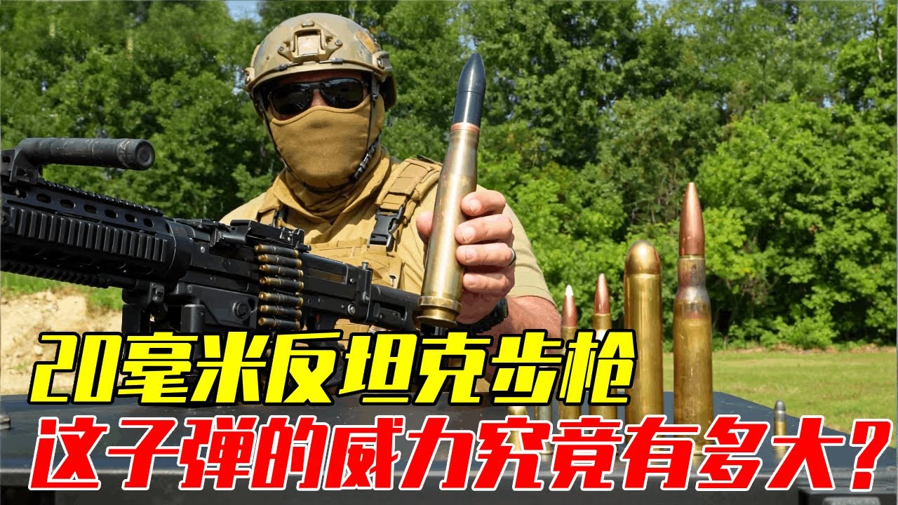 男生减速带：巨大的20毫米反坦克步枪，这子弹的威力究竟有多大？【探索哥】