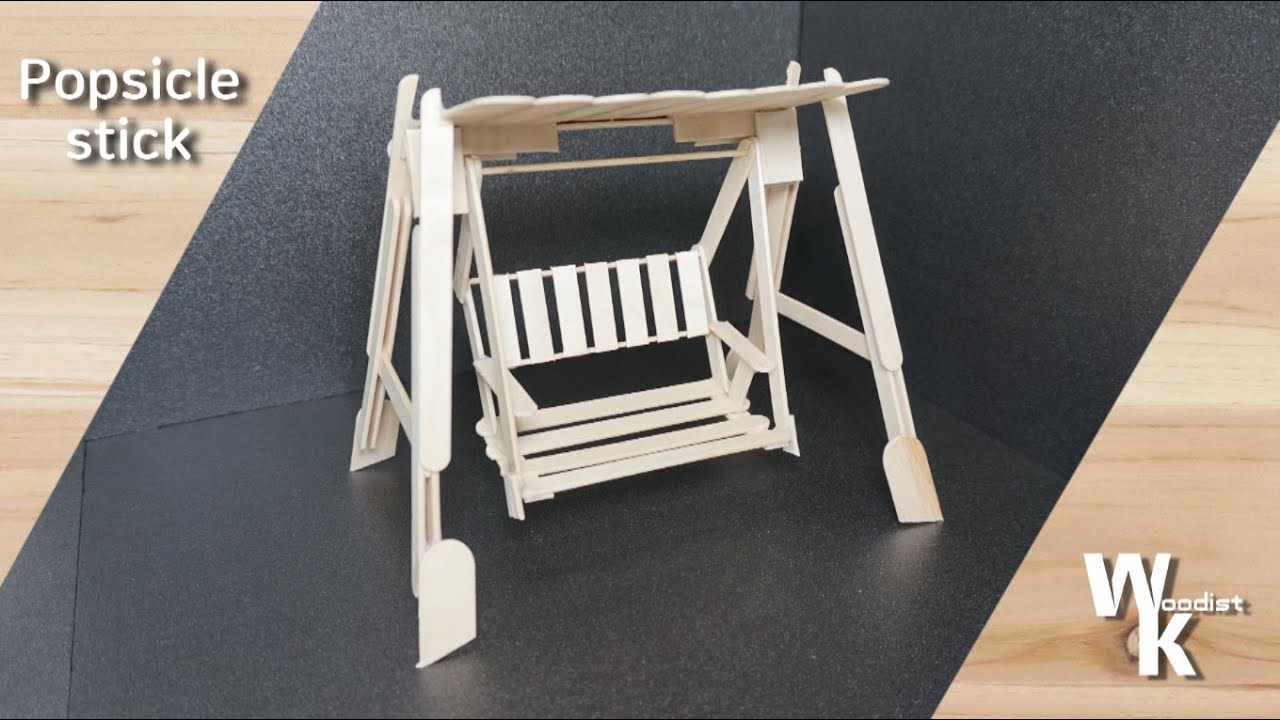DIY_Popsicle Stick Swing Chair! YouTube