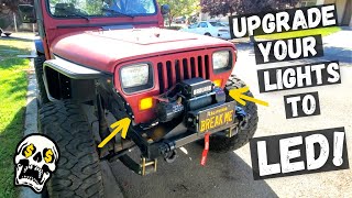 How to Convert Your Jeep to Run LED Lights! | Jeep YJ Edition