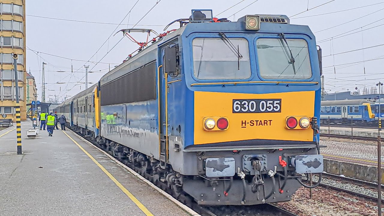 630 055 Gigant indul Mecsek IC-vel Pécsről 