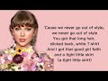 Taylor Swift Style Lyrics