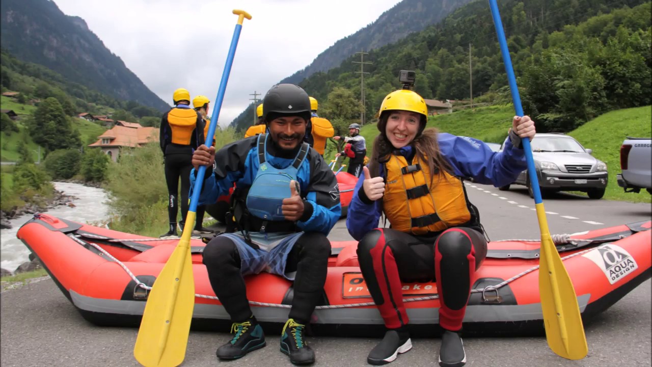 White Water Rafting the Lutschine , Switzerland, 2017 (tandem rafting