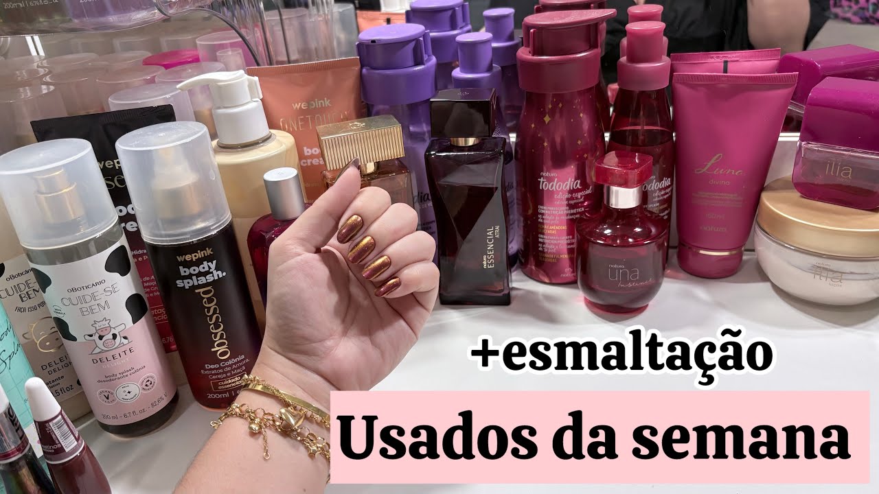 PERFUMES E BODY SPLASH USADOS DA SEMANA + esmaltação misturinha 💖✨