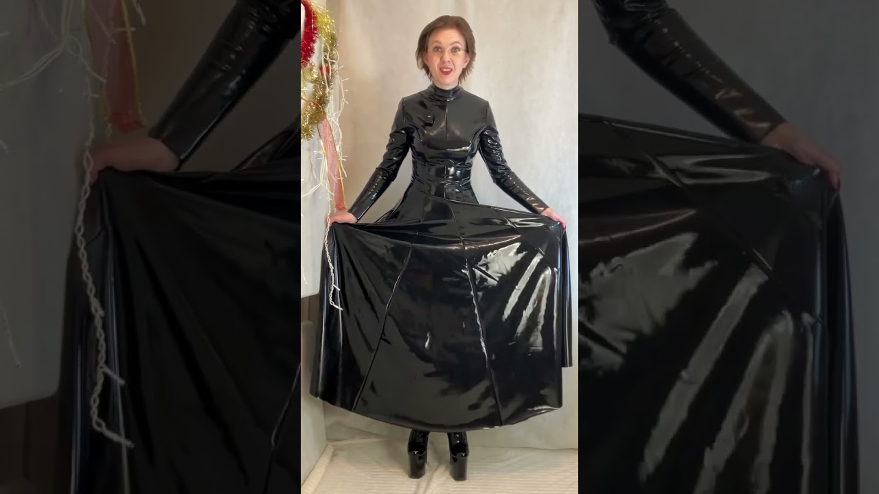 💥💋Sensationell. Ultra-Maxi-Latexkleid , getragen von Latex-Queen/Coach.  + Ultra-Highheels, Stiefel