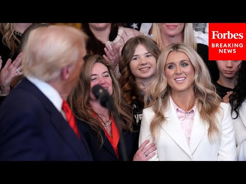 Trump Praises Riley Gaines Before Signing Order To Ban Transgender Athletes From Women's Sports