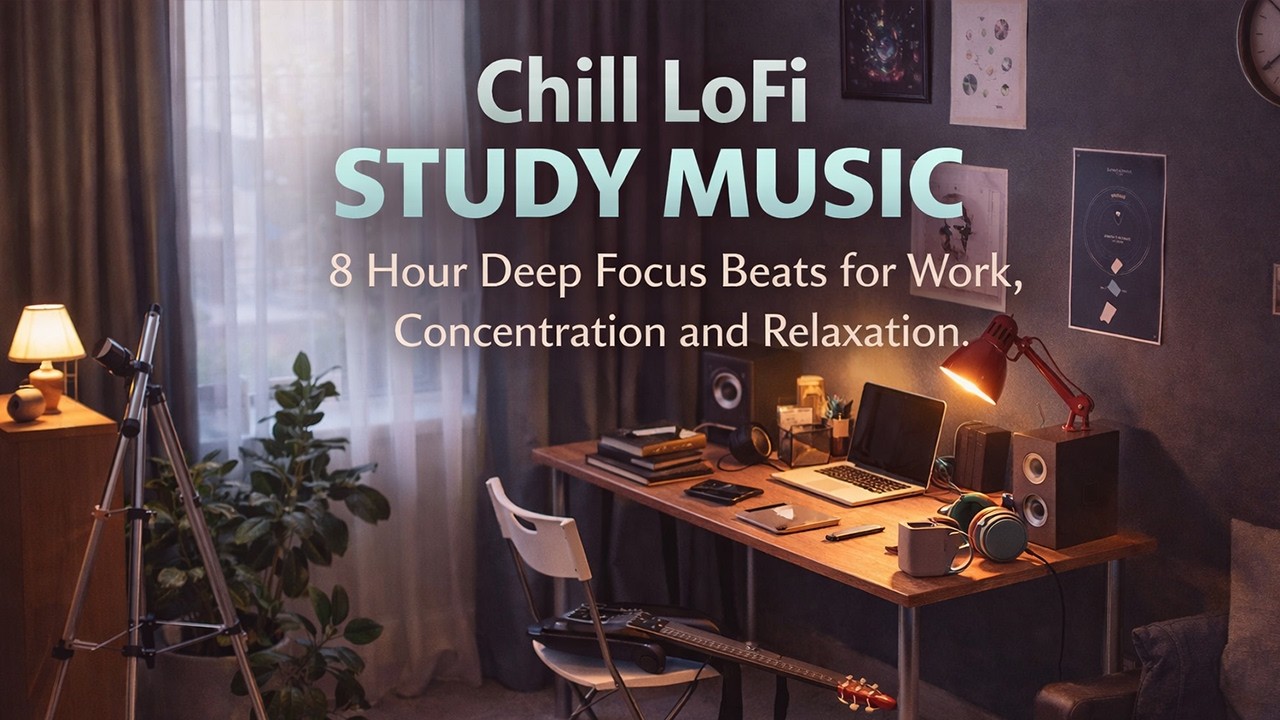 Chill LoFi Study Music | 8 Hour Deep Focus Beats for Work ...