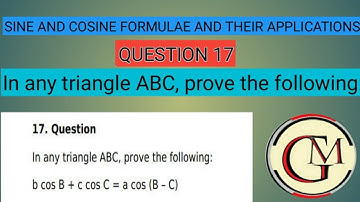 In any triangle ABC, prove the following:b cos B + c cos C = a cos (B – C)