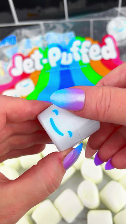 Jet-Puffed Marshmallow CANDY Lip Balm Satisfying Video ASMR! #shorts