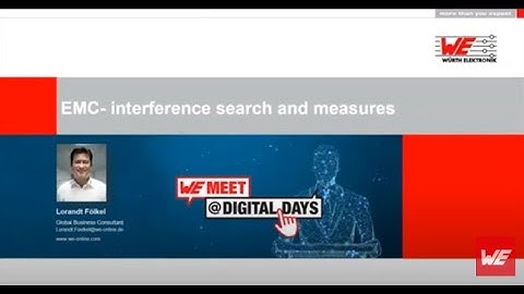 WE meet @ Digital Days 2020: EMC Interferences