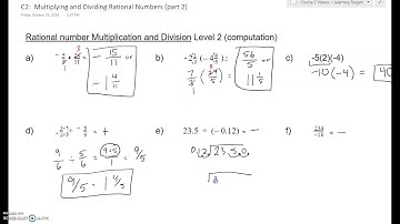 C2:  Multiplying and Dividing Rational Numbers (part 2)