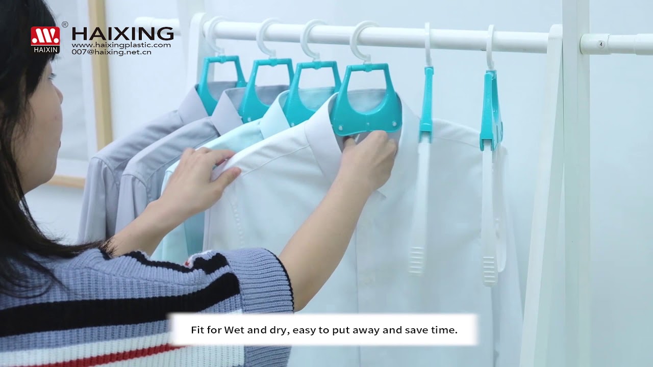 Fashion design 5pcs hanger folding clothes hanger stand YouTube