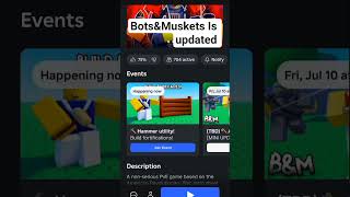 FINALLY a new updated 🎉 #roblox #Newupdate #Robloxshort #Bots&amp;Muskets