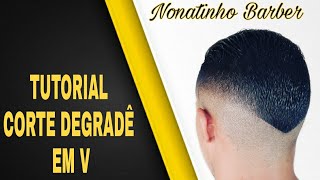 tutorial corte DEGRADÊ EM V marcado😱 