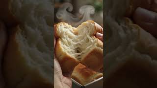 Midnight Kitchen 🌧️ Warm Japanese Milk Bread on a Rainy Night (ASMR) #shorts